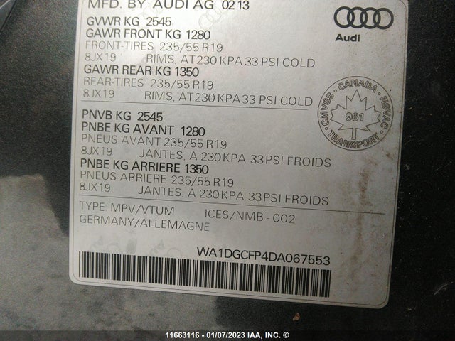 WA1DGCFP4DA067553 Audi Q5 Premium Plus