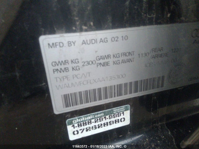 WAUWFCFLXAA135300 Audi A4 Premium Plus