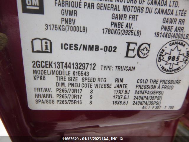 Chevrolet SILVERADO 2004 2GCEK13T441329712 Image 9