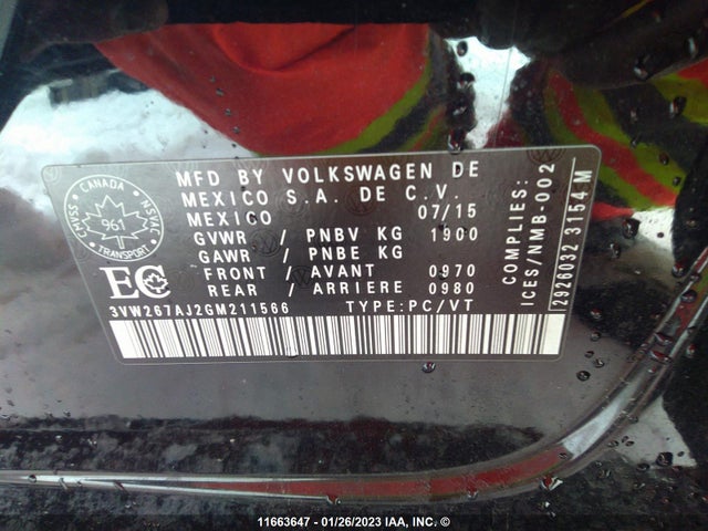 Volkswagen JETTA 2016 3VW267AJ2GM211566 Image 10