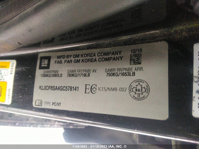 Chevrolet Spark 2lt 2016 KL8CF6SA4GC578141 Image 9
