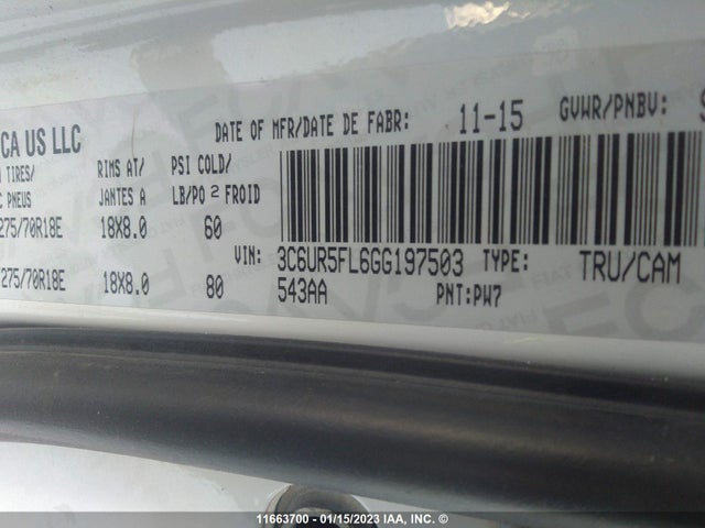 3C6UR5FL6GG197503 RAM 2500 Laramie