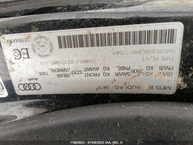 WAUW3AFC3HN117589 Audi A7 Competition Prestige