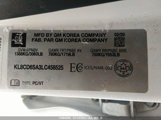 Chevrolet SPARK 1LT 2020 KL8CD6SA3LC458525 Image 9
