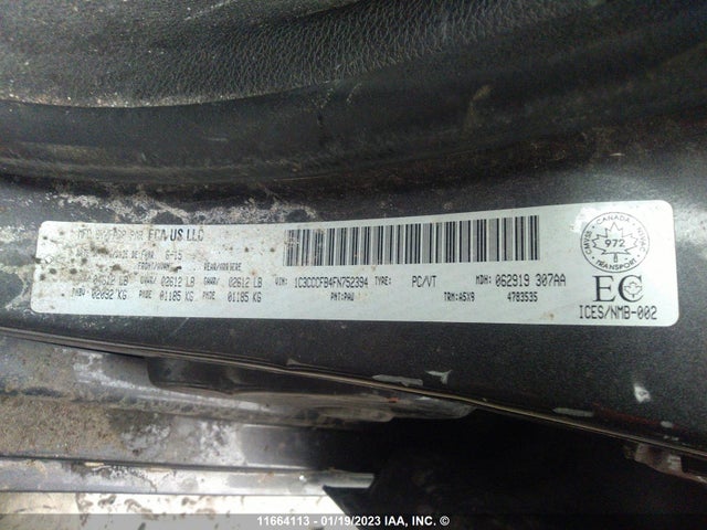 1C3CCCFB4FN752394 Chrysler 200