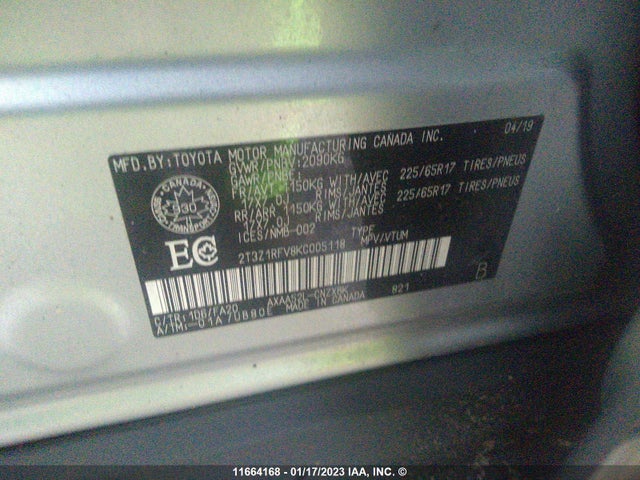 Toyota RAV4 LE 2019 2T3Z1RFV8KC005118 Image 9