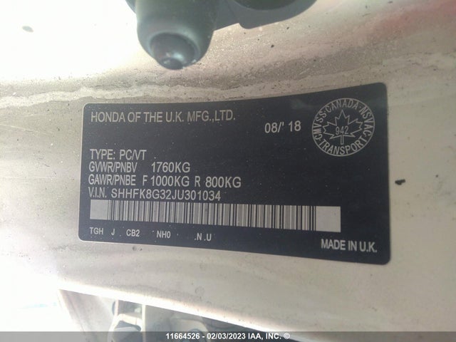 Honda Civic Type-r 2018 SHHFK8G32JU301034 Image 9