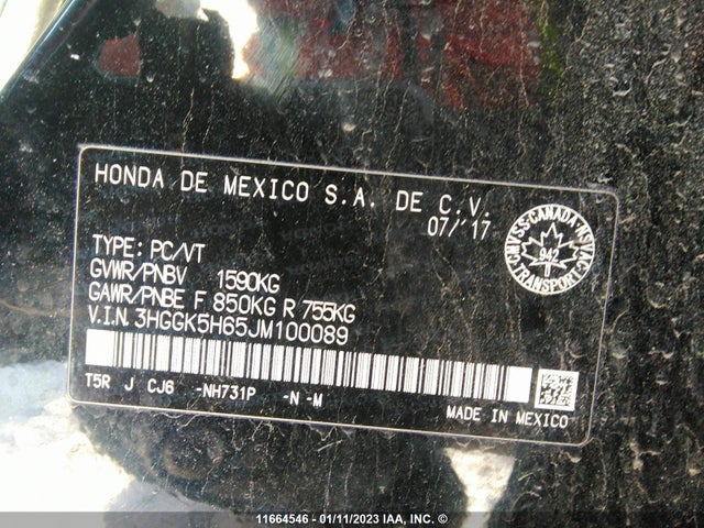 Honda Fit 2018 3HGGK5H65JM100089 Image 9