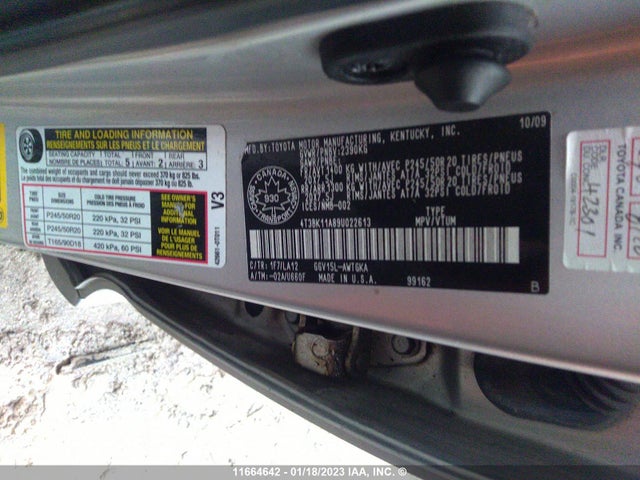 Toyota Venza 2009 4T3BK11A89U022613 Image 10