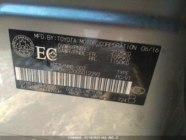 JTHCM1D20G5012292 Lexus IS 300