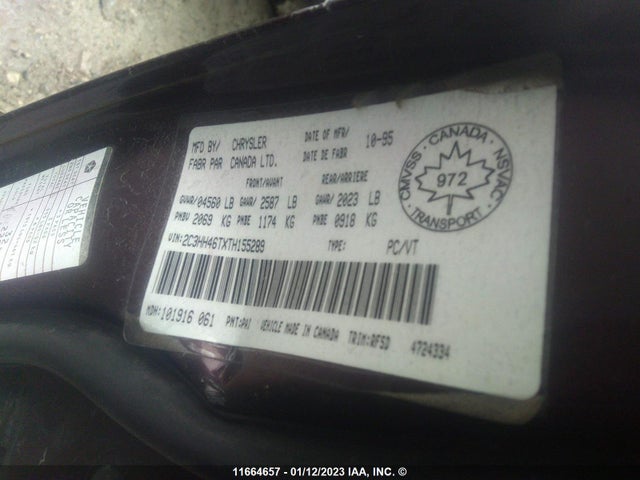 2C3HH46TXTH155289 Chrysler Intrepid
