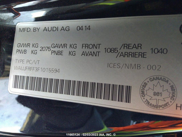 WAUJFRFF3F1015594 Audi A3 Progressiv