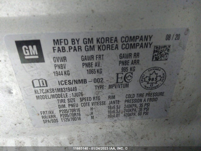 Chevrolet TRAX LS 2021 KL7CJKSB1MB319449 Image 9