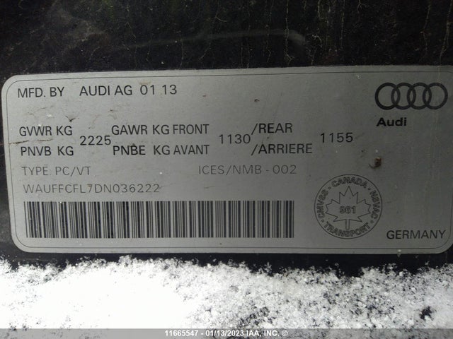 WAUFFCFL7DN036222 Audi A4