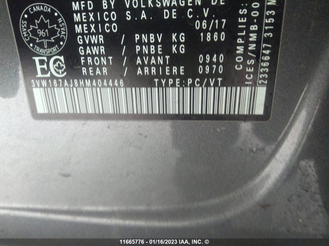 Volkswagen JETTA S 2017 3VW167AJ8HM404446 Image 10