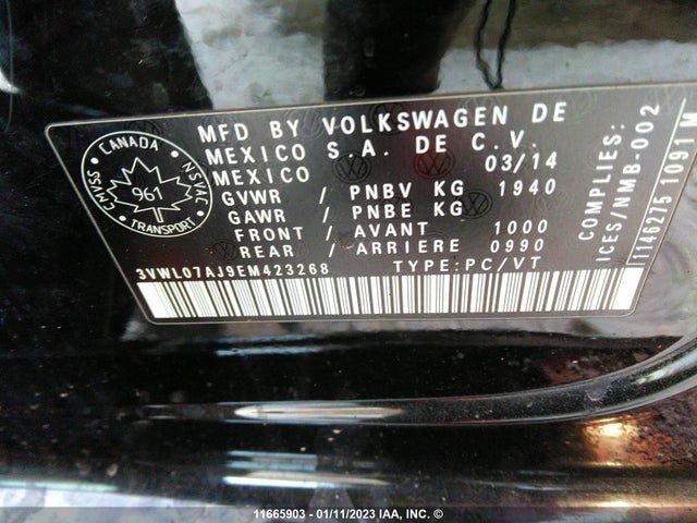 Volkswagen JETTA SEL 2014 3VWL07AJ9EM423268 Image 10