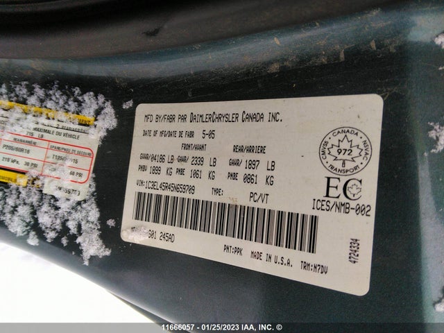 1C3EL45R45N659709 Chrysler Sebring
