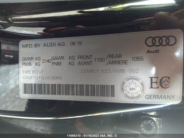 WAUF1GFF4LA018346 Audi S3 Technik