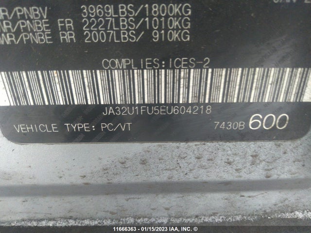 JA32U1FU5EU604218 Mitsubishi LANCER DE