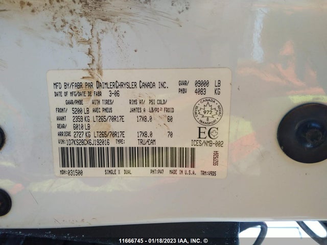 Dodge Ram 2500 St/slt 2006 1D7KS28CX6J192016 Image 10