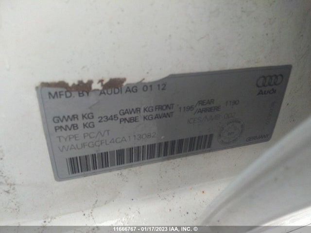 WAUFGCFL4CA113082 Audi S4 PREMIUM
