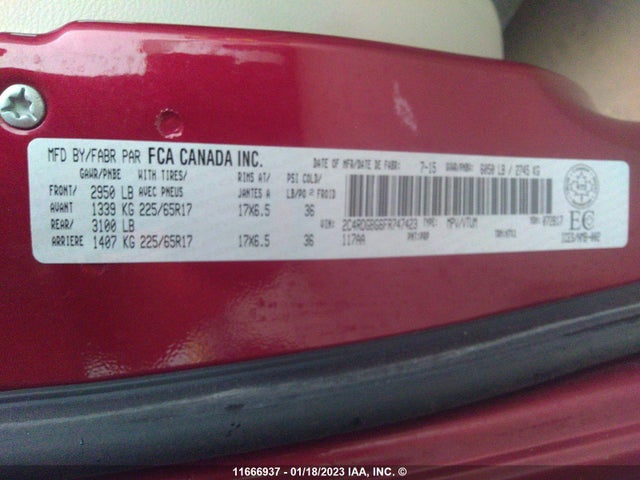 Dodge Grand Caravan Se 2015 2C4RDGBG6FR747423 Image 10