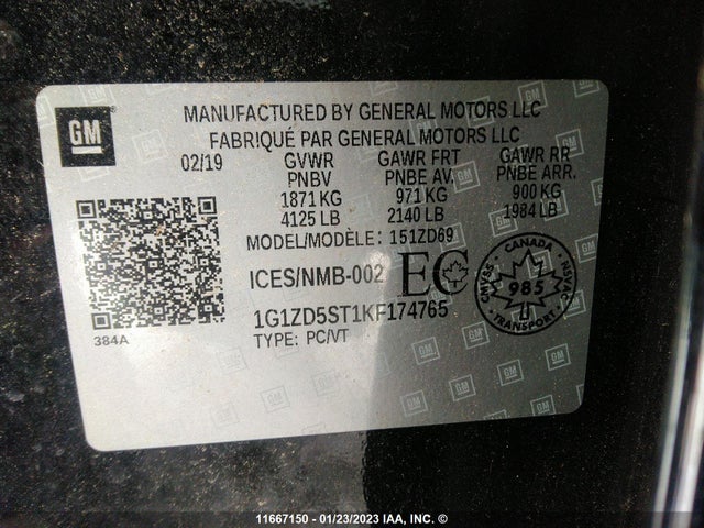 Chevrolet MALIBU LT 2019 1G1ZD5ST1KF174765 Image 9