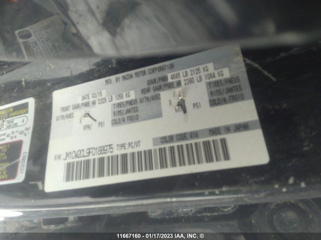 Mazda l5x 2015 JM1CW2CL9F0188975 Image 26