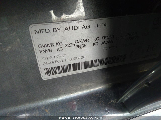 WAUFFCFL1FN025428 Audi A4 Premium Plus