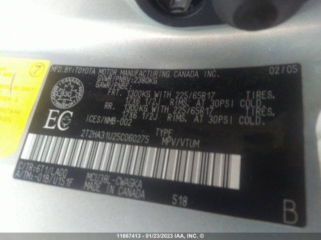 2T2HA31U25C060275 Lexus RX 330