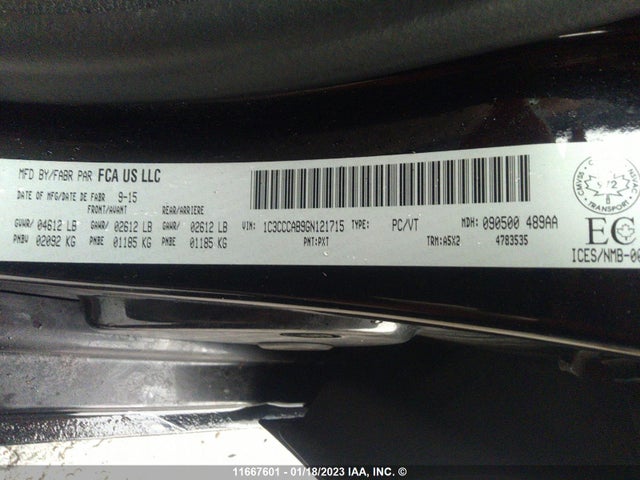 1C3CCCAB9GN121715 Chrysler 200 Limited