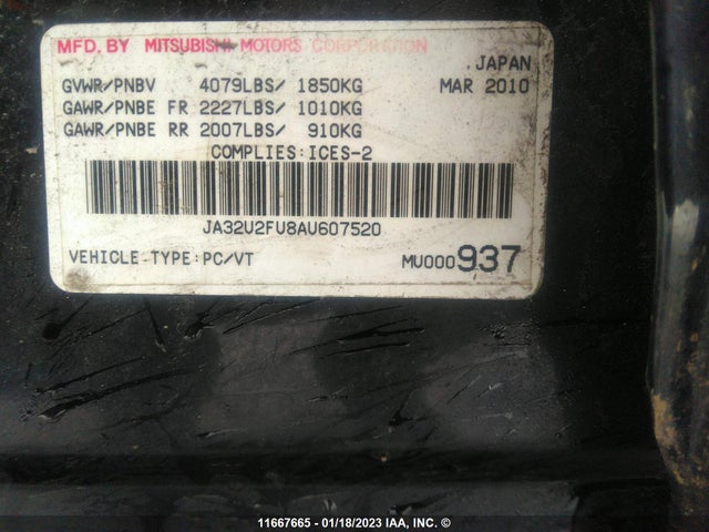 JA32E2FU8AU607520 Mitsubishi Lancer Es/es Sport