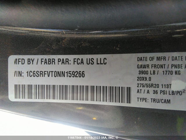 RAM 1500 Sport 2022 1C6SRFVT0NN159266 Image 9