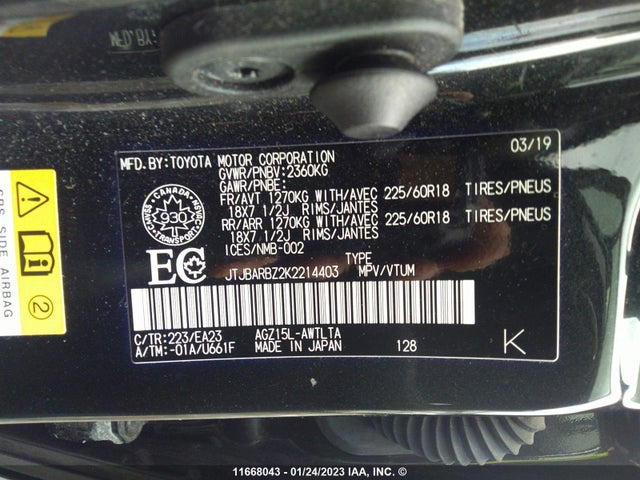 JTJBARBZ2K2214403 Lexus Nx 300 Base/300 F-sport