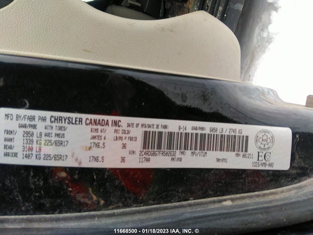 Dodge Grand Caravan 2015 2C4RDGBG7FR502632 Image 9