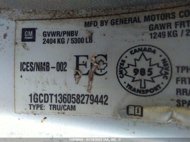 Chevrolet Colorado 2005 1GCDT136058279442 Image 10
