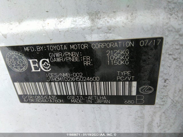 JTHCM1D2XH5024600 Lexus IS 300