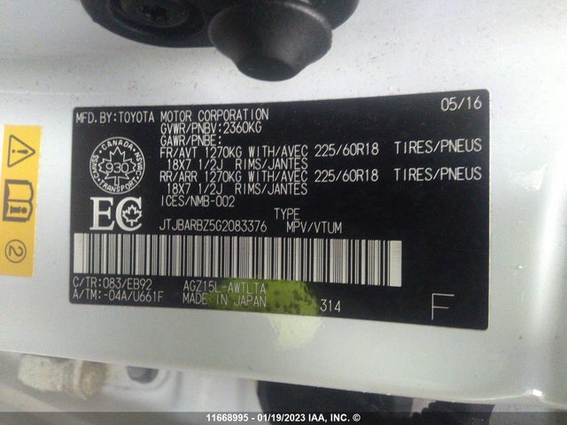 JTJBARBZ5G2083376 Lexus Nx 200t/base/f Sport