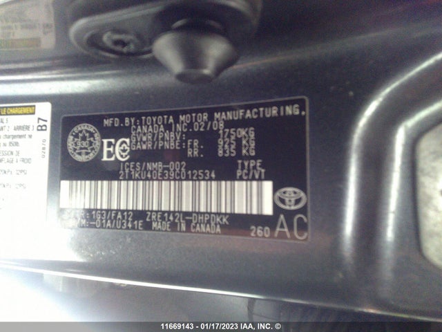 Toyota Matrix 2009 2T1KU40E39C012534 Image 10