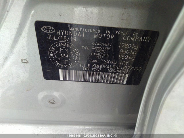 Hyundai Elantra 2020 KMHD84LF3LU977000 Image 10