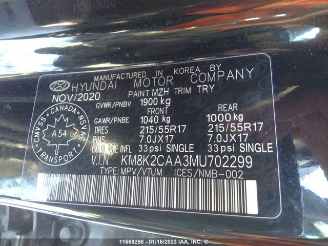 Hyundai Kona Sel 2021 KM8K2CAA3MU702299 Image 10