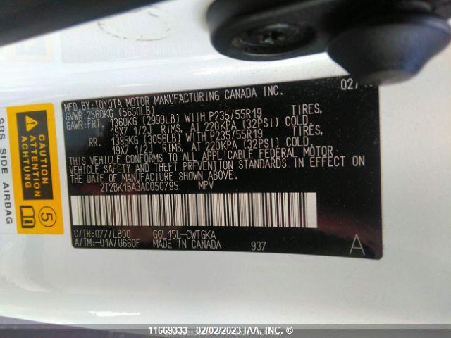 2T2BK1BA3AC050795 Lexus RX 350