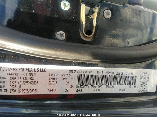 1C6RR7UT8GS137140 RAM 1500