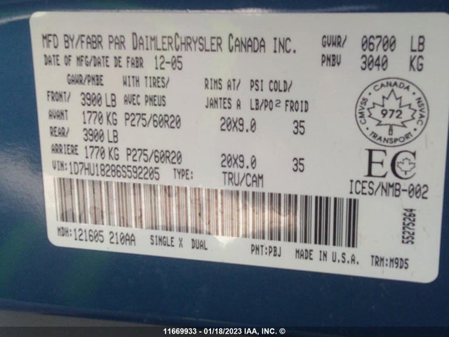 Dodge Ram 1500 St/slt 2006 1D7HU18286S592205 Image 10