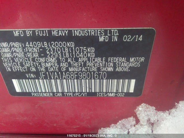 JF1VA1A68F9801670 Subaru WRX