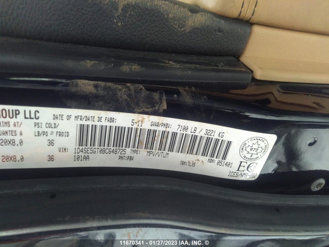 Dodge Durango Citadel 2011 1D4SE5GT0BC648725 Image 9