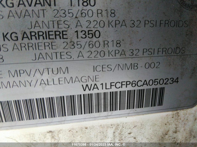 WA1LFCFP6CA050234 Audi Q5