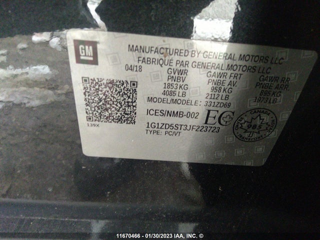 Chevrolet MALIBU LT 2018 1G1ZD5ST3JF223723 Image 9