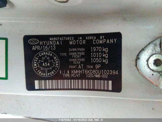 Hyundai Genesis 2013 KMHHT6KD8DU102394 Image 9