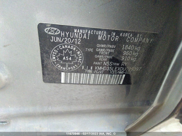 Hyundai ELANTRA GT 2013 KMHD35LEXDU029397 Image 9